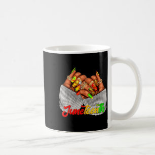 Caneca De Café Unha afro juneteenth liberdade afro-americana