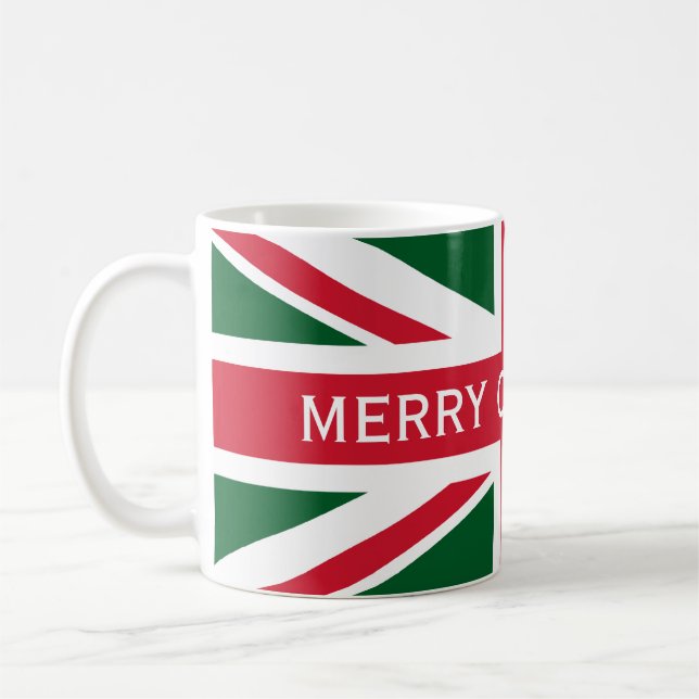 Caneca De Café União de Natal - Vermelho, Verde e Branco (Esquerda)