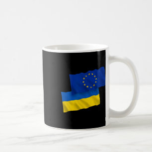 Caneca De Café União Europeia UE pela Ucrânia - Roupas Ucrânia Fo