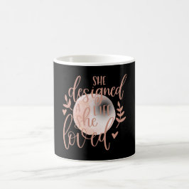 Caneca De Café Única Ela Projetou Uma Vida Que Amou Lunar