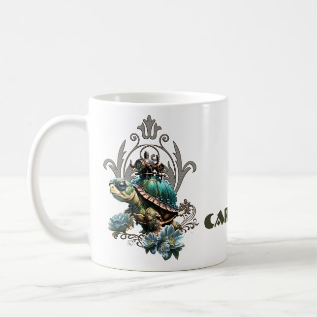 Caneca De Café Única tartaruga-galinha. (Esquerda)