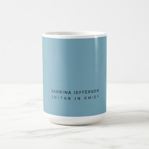 Caneca De Café Único Elegante Simples e Minimalista Azul Claro