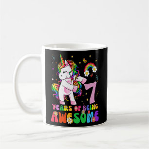 Caneca De Café Unicorn 7 Birthday 7 Anos Meninas Princesa P