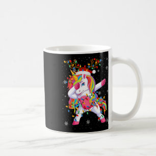Caneca De Café Unicorn Animal Santa Hat Festa de Natal Feia