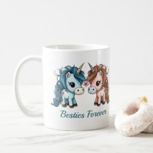 Caneca De Café Unicorn Besties para Sempre
