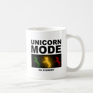 Caneca De Café Unicorn Mode Standby Funny Mug