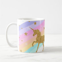 Unicorn Mug, Rosa e Dourado 11oz Classic Mug