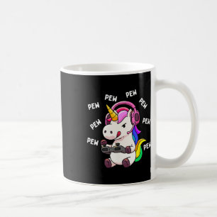 Caneca De Café Unicorn Pew Pew Unicorns Lover Video Game Gamer Gi