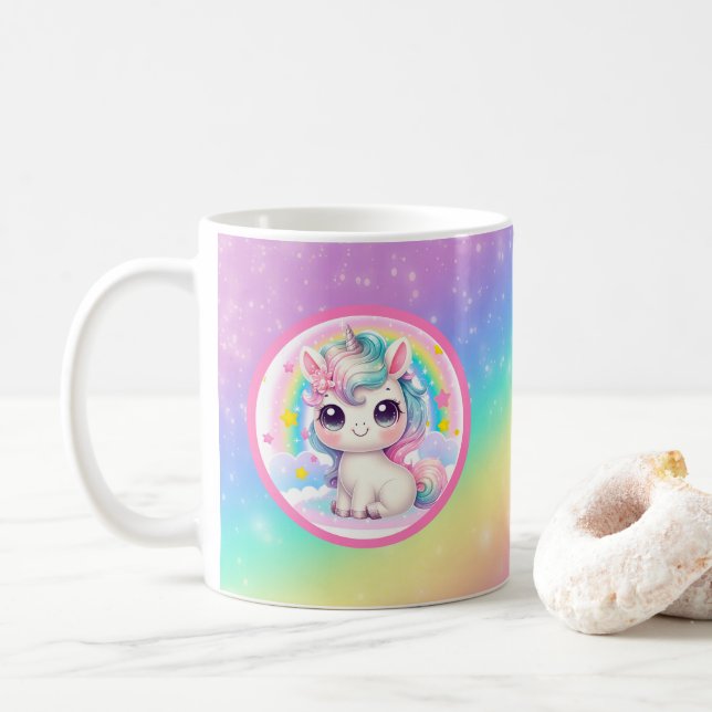 Caneca De Café Unicórnio (Com Donut)