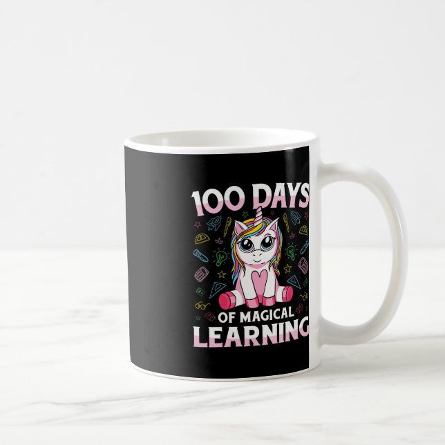 Caneca De Café Unicórnio 100º Dia de Professores Escolares Rapari (Direita)