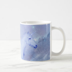 Caneca De Café Unicórnio azul com fantasia das asas