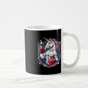 Caneca De Café Unicórnio de Boxe Com Luvas de Boxe Kickboxing Eng