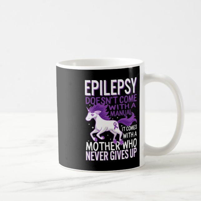 Caneca De Café Unicórnio de conscientização sobre epilepsia Faixa (Direita)