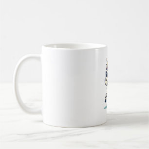 Caneca De Café Unicórnio Desenho Vetorial Cartoon Arco-íris Dabbi