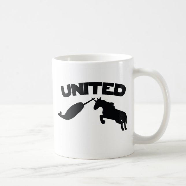 Caneca De Café Unicórnio e Narwhal (Direita)