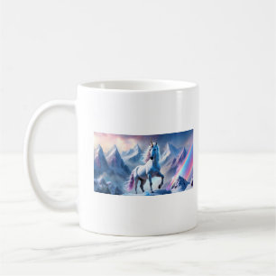 Caneca De Café Unicórnio Encantado em Poster de Snowy Fantasy Tod
