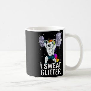Caneca De Café Unicórnio Eu Suei Glitter Engraçado Homens De Trab