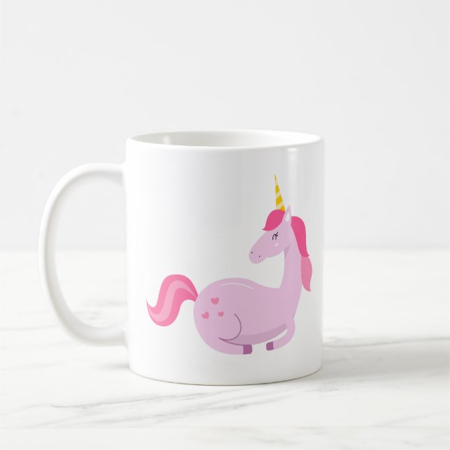 Caneca de Café Unicórnio Fofo – Caneca de Amante d (Esquerda)