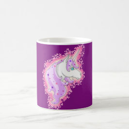 Caneca De Café Unicórnio lilás rosa