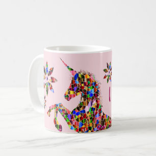 Caneca De Café Unicórnio lunático mágico