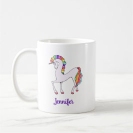 Caneca De Café Unicórnio Mágico Personalizado