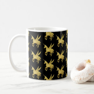 Caneca De Café unicórnio mágico, unicórnio dourado, moda