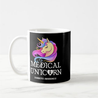 Caneca De Café Unicórnio Médico Conscientização sobre Diabetes