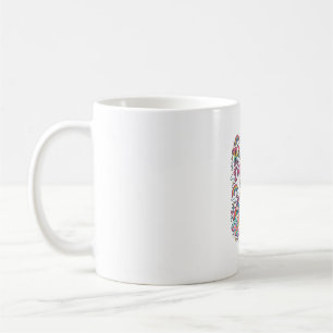 Caneca De Café Unicórnio Na Minha Era De Roupas Coloridas Do Sonh