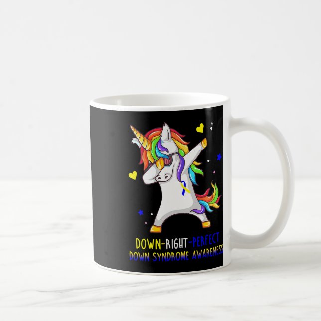 Caneca De Café Unicórnio para Baixo, Perfeito para Baixo, Sensibi (Direita)