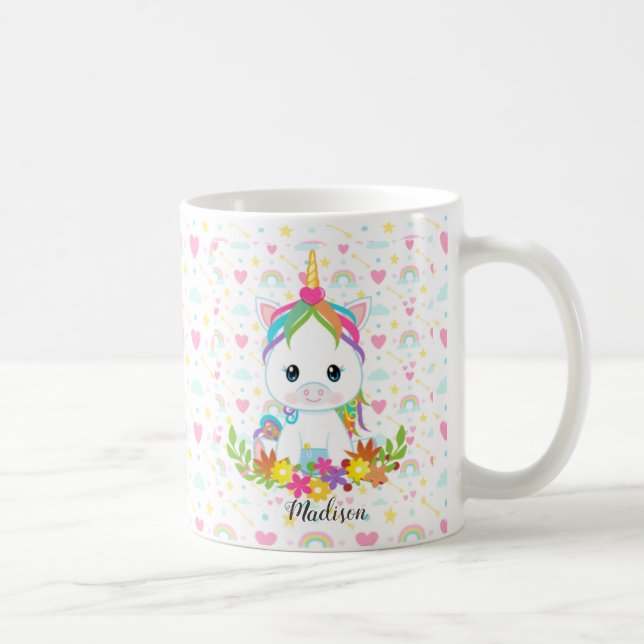 Caneca De Café Unicórnio Personalizado (Direita)