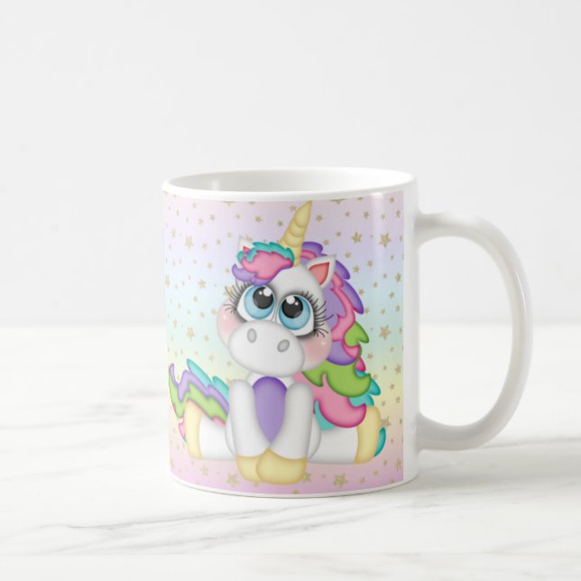 Caneca De Café Unicórnio Personalizado (Direita)