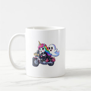Caneca De Café Unicórnio Pilotando Uma Motocicleta Meninos Menina