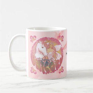 Caneca De Café Unicórnio Retro