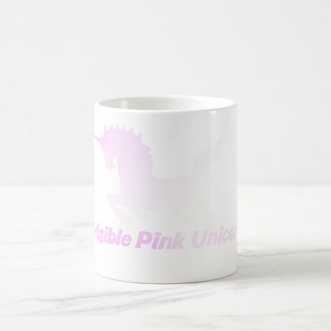 Caneca De Café Unicórnio Rosa Invisível no Céu (Centro)