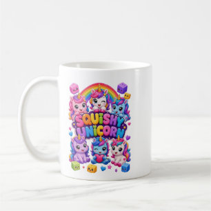 Caneca De Café Unicórnio Squishy Fofo Kawaii Unicórnios Bebês Arc