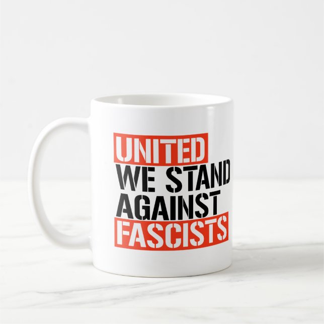 Caneca De Café Unida somos contra fascistas (Esquerda)