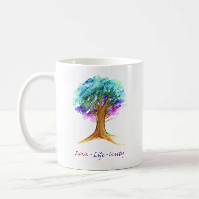 Caneca de Café Unidade de Amor Árvore da Vida (Esquerda)