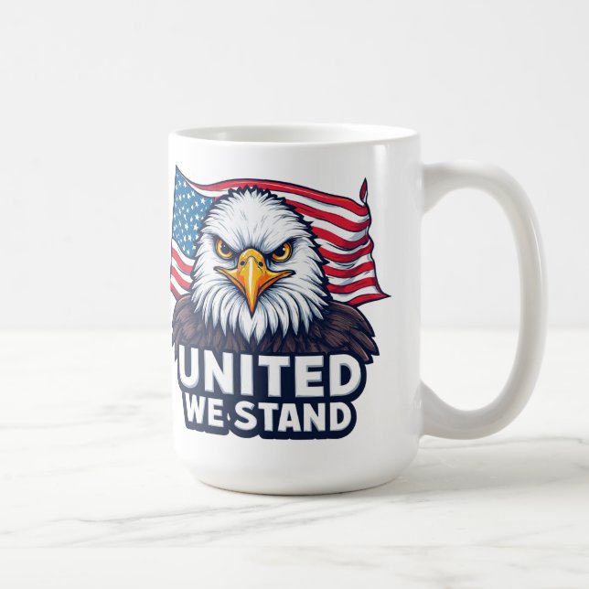 Caneca De Café Unidos Nós Estamos Design Patriótico EUA (Direita)