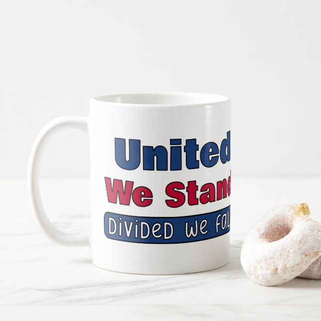 Caneca De Café Unidos Nós Permanecemos (Com Donut)