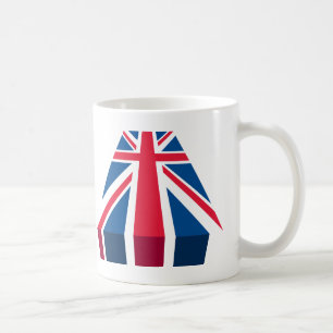 Caneca De Café Union Jack, bandeira britânica em 3D
