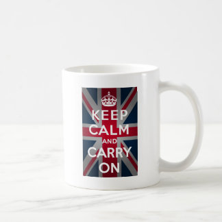 Caneca De Café Union Jack mantem a calma e continua