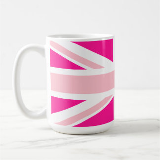 Caneca De Café Union Jack Rosa Profundo