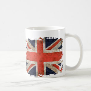Caneca De Café Union Jack shredded envelhecido