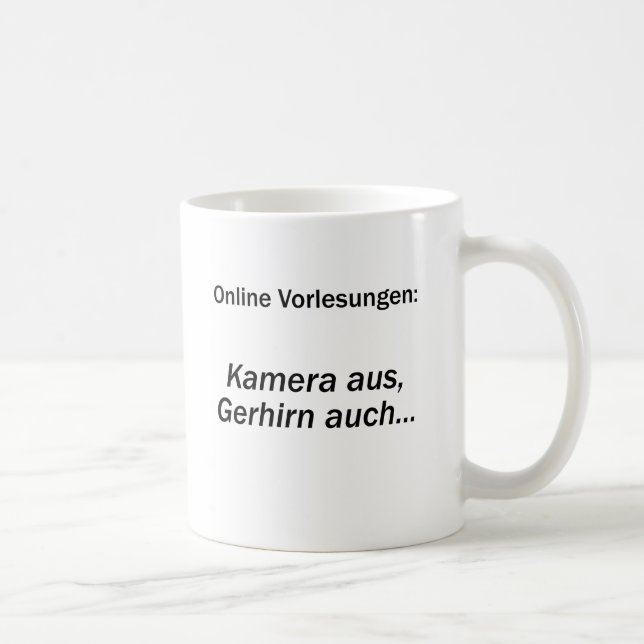 Caneca De Café Unispruch "Kamera aus, Gehirn auch" Studenten (Direita)