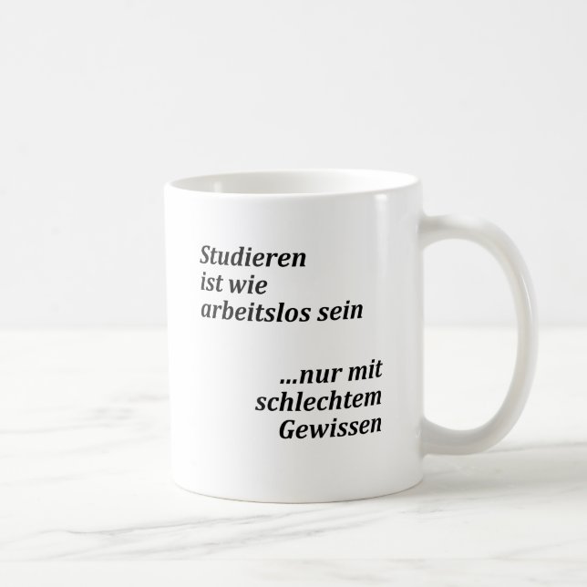Caneca De Café Unispruch "mit schlechtem Gewissen"  Studenten (Direita)