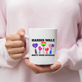 Caneca De Café Unity Over Division Kamala Harris Tim Walz