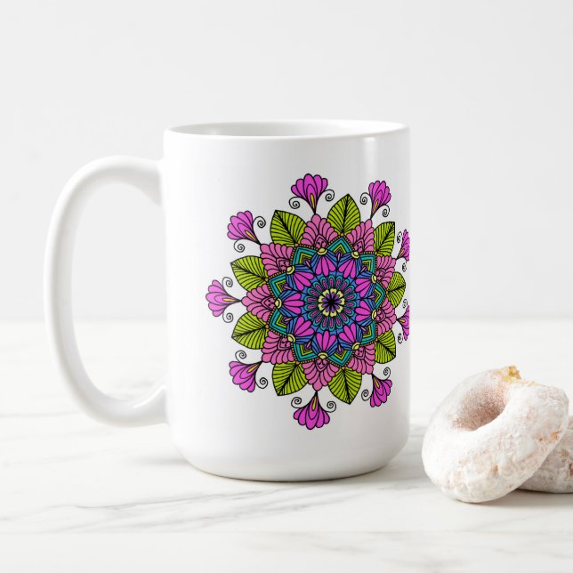 Caneca De Café Universal Awakening Mandala Coffee Mug (Com Donut)