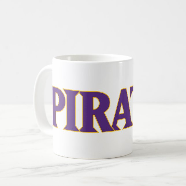 Caneca De Café Universidade da Carolina do Leste | Piratas (Frente Esquerda)