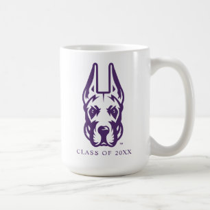 Caneca De Café Universidade de Albany Great Dane Mascot Head