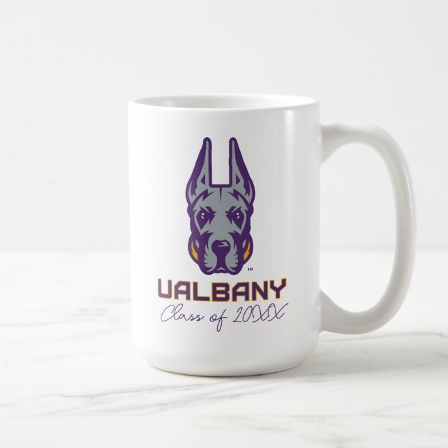 Caneca De Café Universidade de Albany Great Danes (Direita)